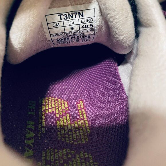 Mint condition ASICS GEL KAYANO 20 Black Blue Purple Lime 9 US Womens Medium - Picture 10 of 16